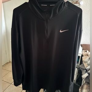 Nike Black Quarter-Zip Pullover with Pink Swoosh